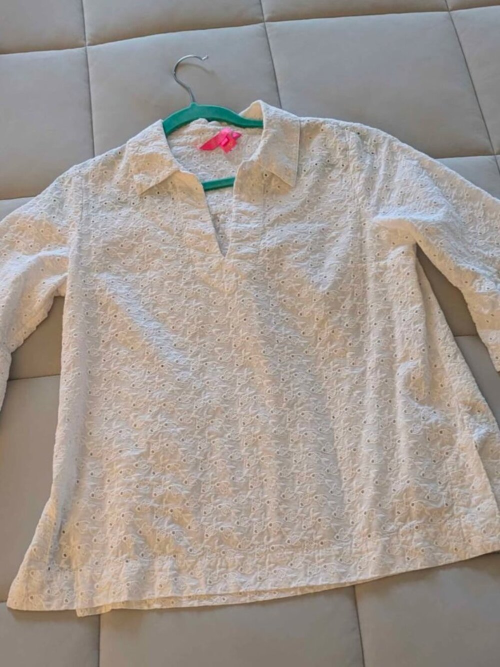 Lilly Pulitzer White 3/4 Sleeve Top | Size Small |